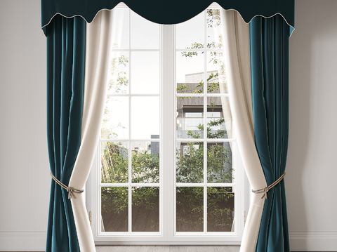 Modern flannel curtain curtain window