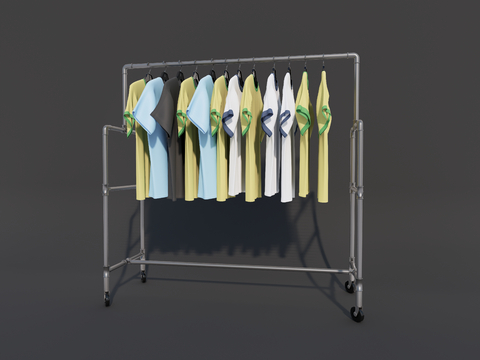 Modern Clothing Short Sleeve Clothing Store Hanger Clothes Rack