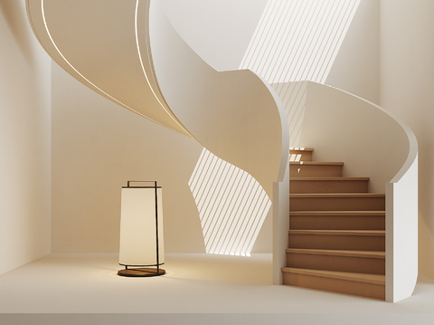 modern revolving staircase