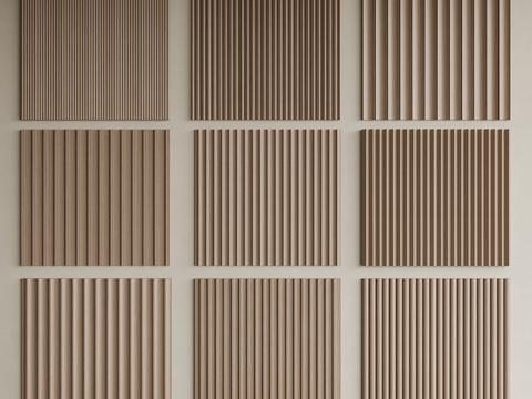 Modern wood grid Panel