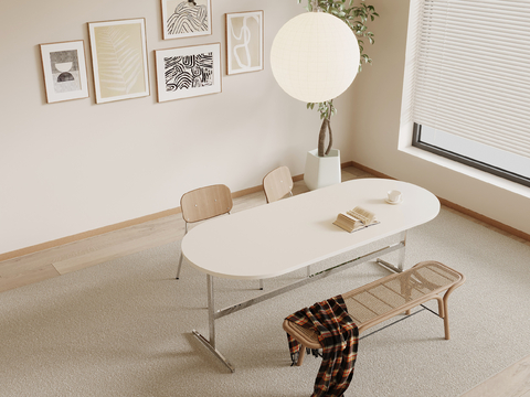 Cream Style dining table and chair