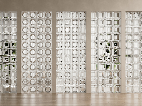 Modern glass brick partition wall hollow glass brick