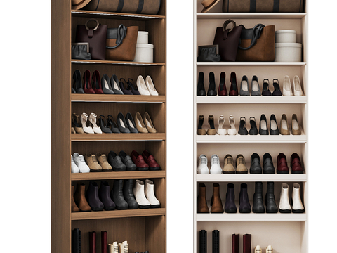 Modern Solid Wood Shoe Cabinet Multifunctional Shoe Cabinet