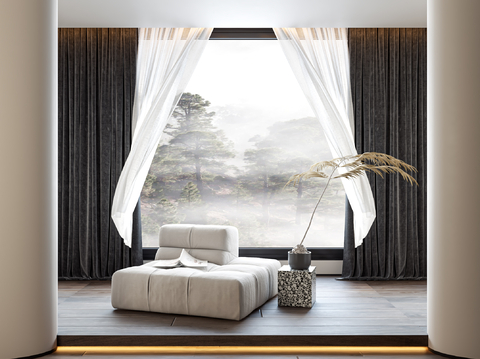 Modern Curtain Gauze Curtain Vagrant Curtain