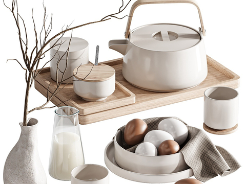 Modern Decorative Ornament Tray Tea Set Egg