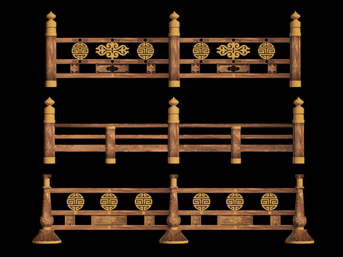 Neo-Chinese Style National Tide Fence Decorative Railing Enclosure Fence