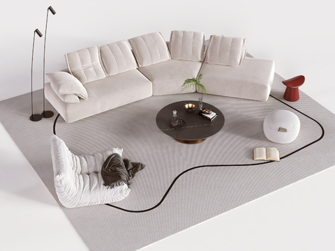 Modern Sectional Sofa Sofa Coffee Table Combination