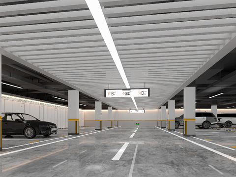 Underground parking Modern underground garage