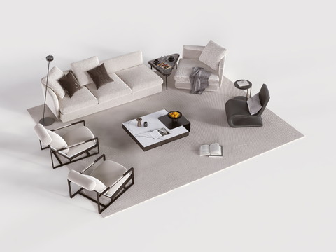 Modern Sectional Sofa Sofa Coffee Table Combination