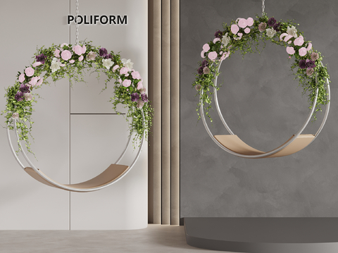 Modern wreath suspension swing chair