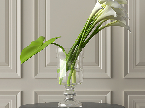 Modern vase floral arrangement calla lily