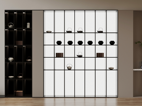 Modern Tea Cabinet Background Cabinet