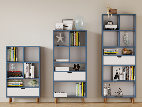 Modern Bookcase Bookshelf Storage Cabinet