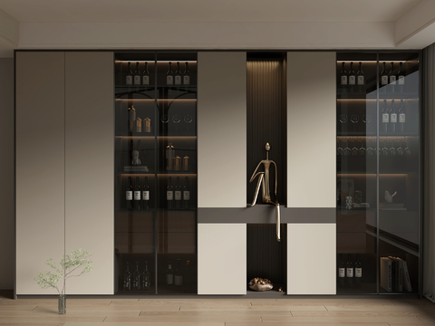 Modern custom wine cabinet