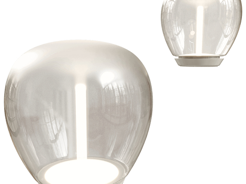 Artemide glass table lamp