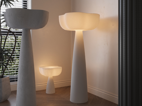 Cream Style floor lamp mushroom lamp