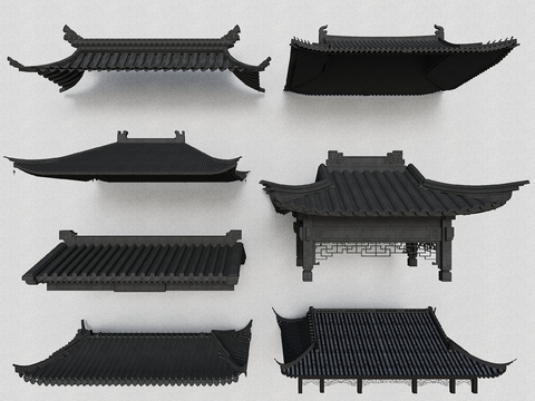 New Chinese Eaves Eaves Roof Door Head Tile Roof