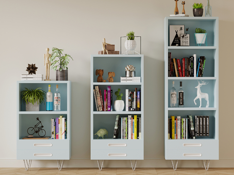 Modern Bookcase Bookshelf Storage Cabinet