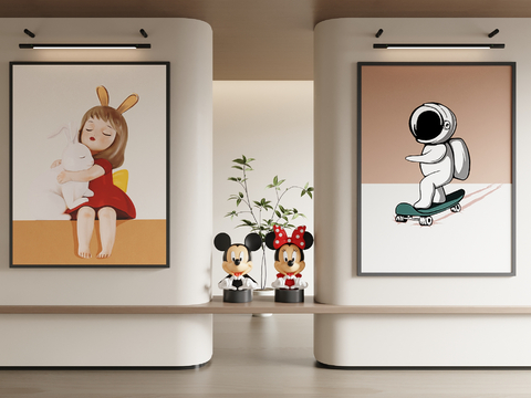 Modern Children's Hanging Painting Decorative Painting Cartoon Art Painting