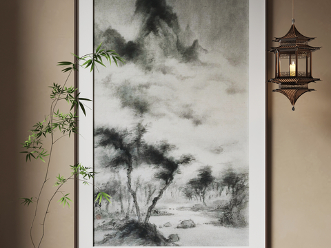 New Chinese Hanging Painting Ink Painting Landscape Painting