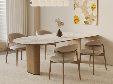 Cream Style dining table and chair