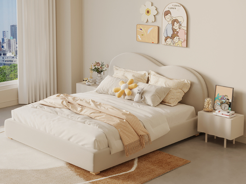 Cream Style double bed