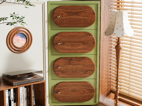 Modern Solid Wood Bucket Cabinet