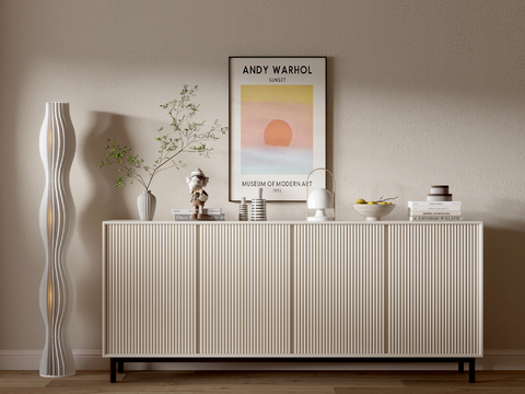 Cream style porch cabinet