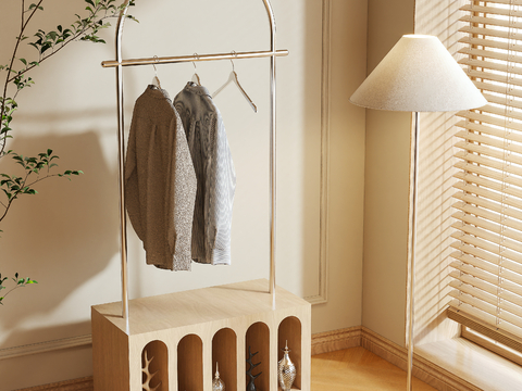 Log Style Hanger Coat Rack