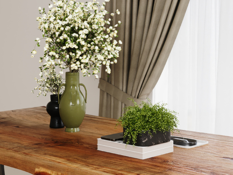 Modern Vase Ornaments Floriculture Books Desktop Ornaments