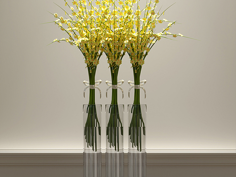 Modern Yellow Floral Floral Vase