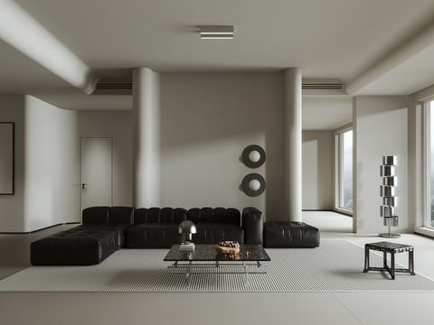 minimalist living room black and white gray living room