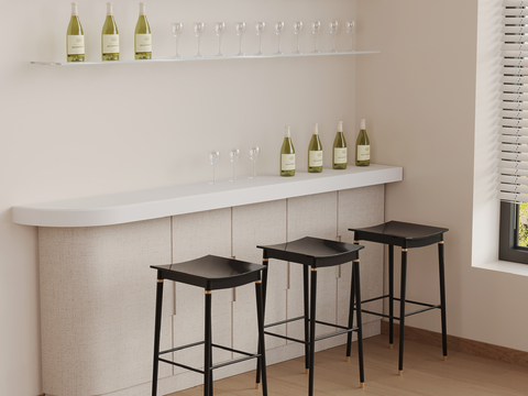 Modern Bar Stool Storage Rack Wine Rack