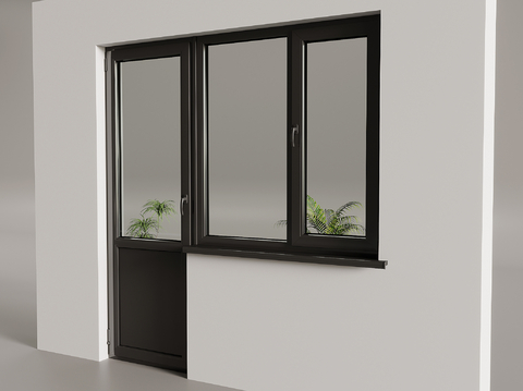 modern door with window glass door window