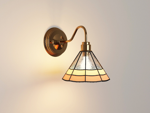 French retro wall lamp glass wall lamp