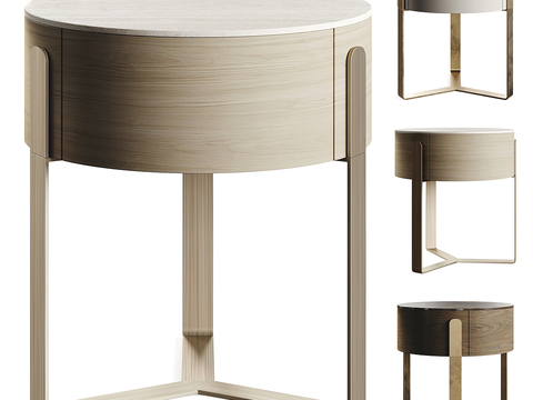 Capital AUREA modern round bedside table