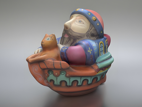 Ceramic Boat Toy Doll