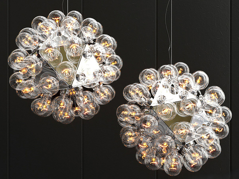 Glass ball chandelier