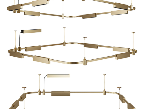 Modern metal chandelier