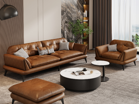 Modern Sectional Sofa Leather Sofa