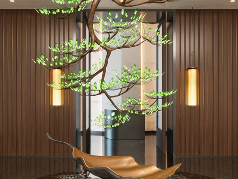 Modern indoor installation decorative tree landscaping