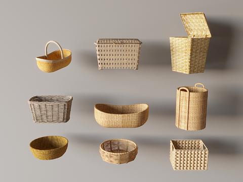 Modern Rattan Storage Basket Weaving Basket Rattan Basket