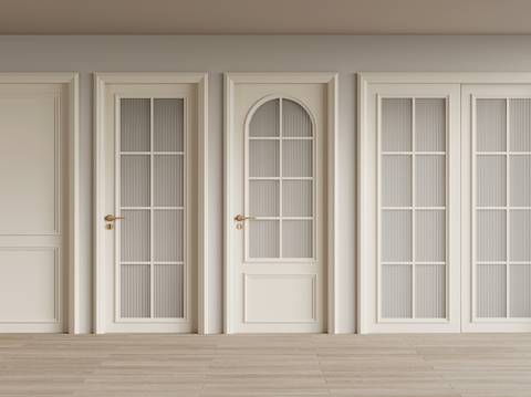 Cream Style single door interior door