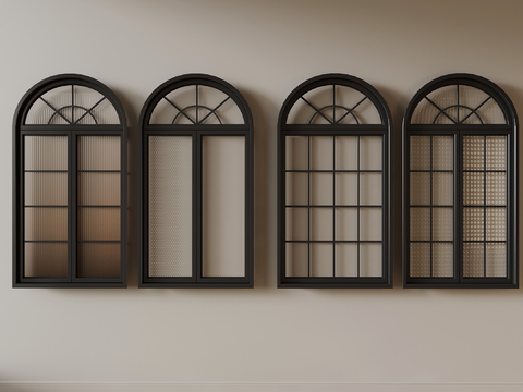 French arched windows