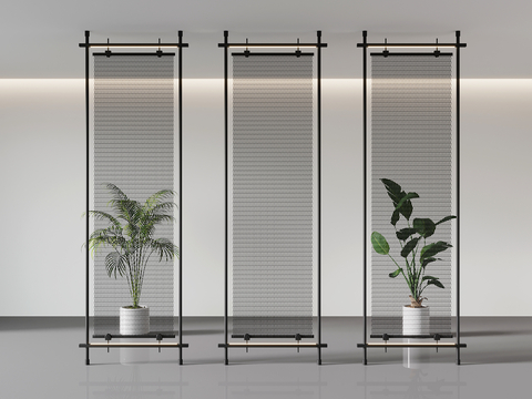 Modern glass partition