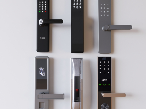 Smart electronic lock fingerprint lock password lock anti-theft lock visual smart door lock