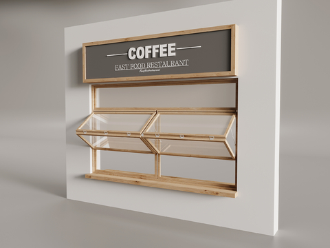 Modern Coffee Window Folding Window Upper and Lower Folding Window