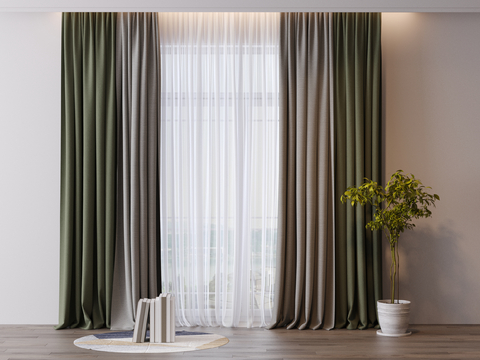 modern curtain gauze curtain