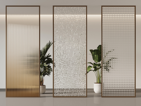 Modern Glass Partition Gradient Glass