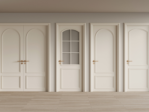 Cream Style single door interior door